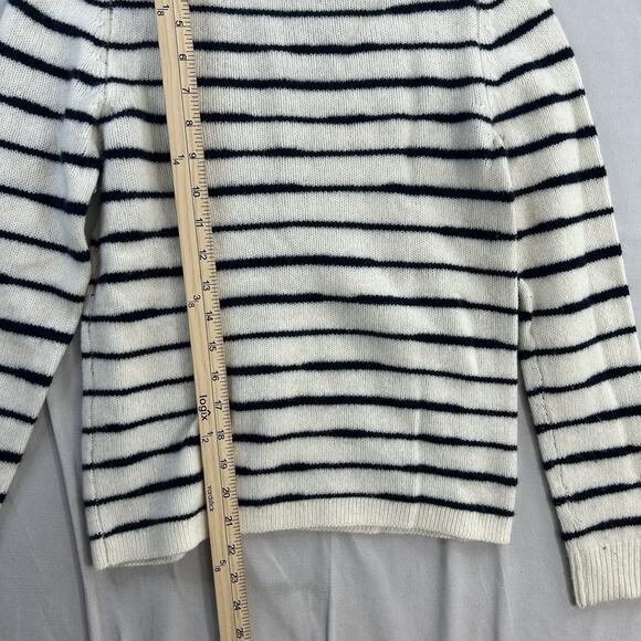 Rag & Bone Striped Lambswool Sam Sweater Pullover Ivory Navy Size XS - Picture 10 of 12